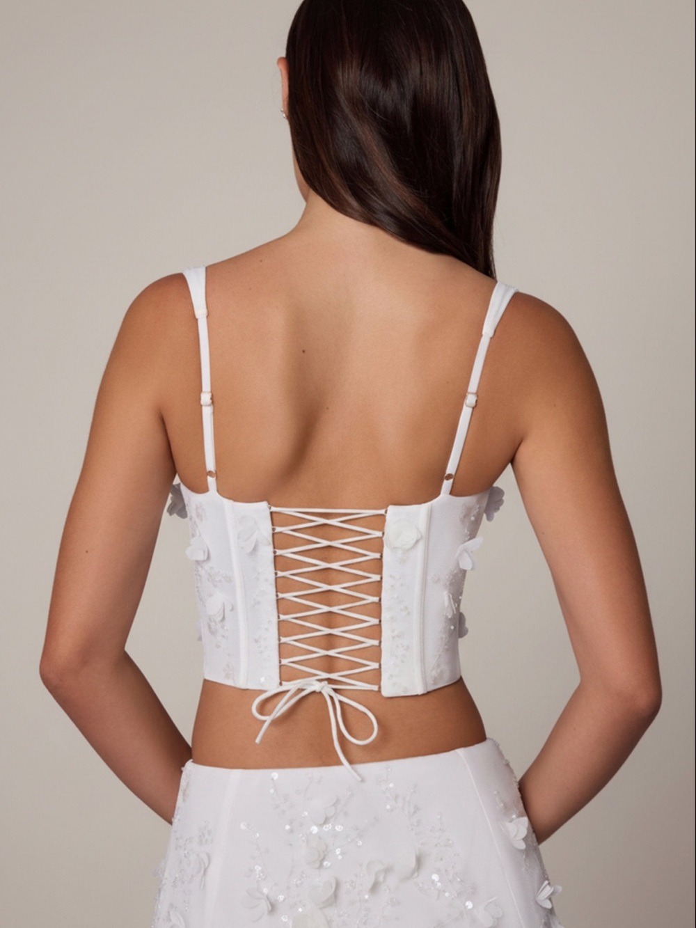 Oh Polly Letitia Embellished Lace-up Corset Top - Picture 2 of 8